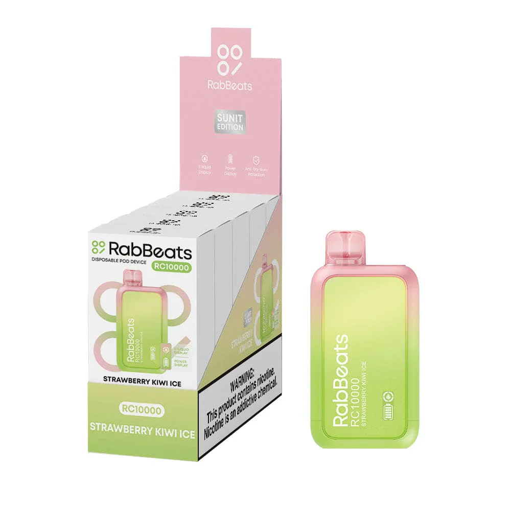 Strawberry Kiwi Ice - Rabbeats RC10000 | Online Vape Shop - Image 3